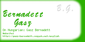 bernadett gasz business card